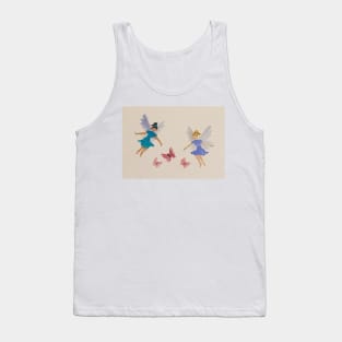 Fairies at play oil painting by Tabitha Kremesec Tank Top